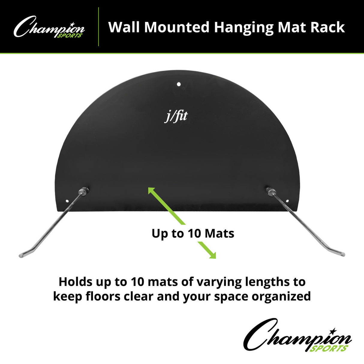 JFIT WALL-MOUNTED HANGING GYM MAT RACK