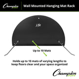 JFIT WALL-MOUNTED HANGING GYM MAT RACK