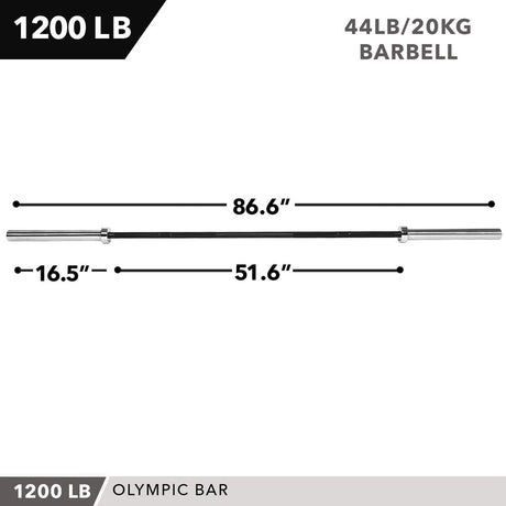 JFIT OLYMPIC BARBELL, 1200 LB CAPACITY