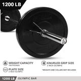 JFIT OLYMPIC BARBELL, 1200 LB CAPACITY