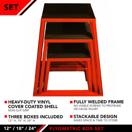 JFIT PLYO (PLYOMETRIC) BOX 12"