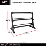 JFIT RUBBER HEX DUMBBELL RACK