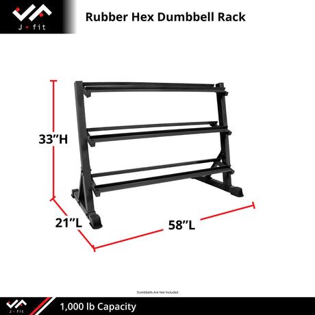 JFIT RUBBER HEX DUMBBELL RACK