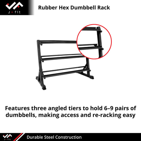 JFIT RUBBER HEX DUMBBELL RACK