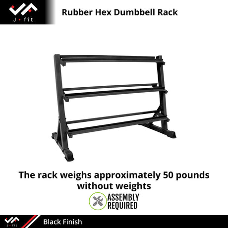 JFIT RUBBER HEX DUMBBELL RACK