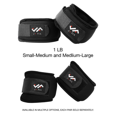 JFIT ADJUSTABLE WRIST WEIGHTS 2 LB, SMALL/MEDIUM