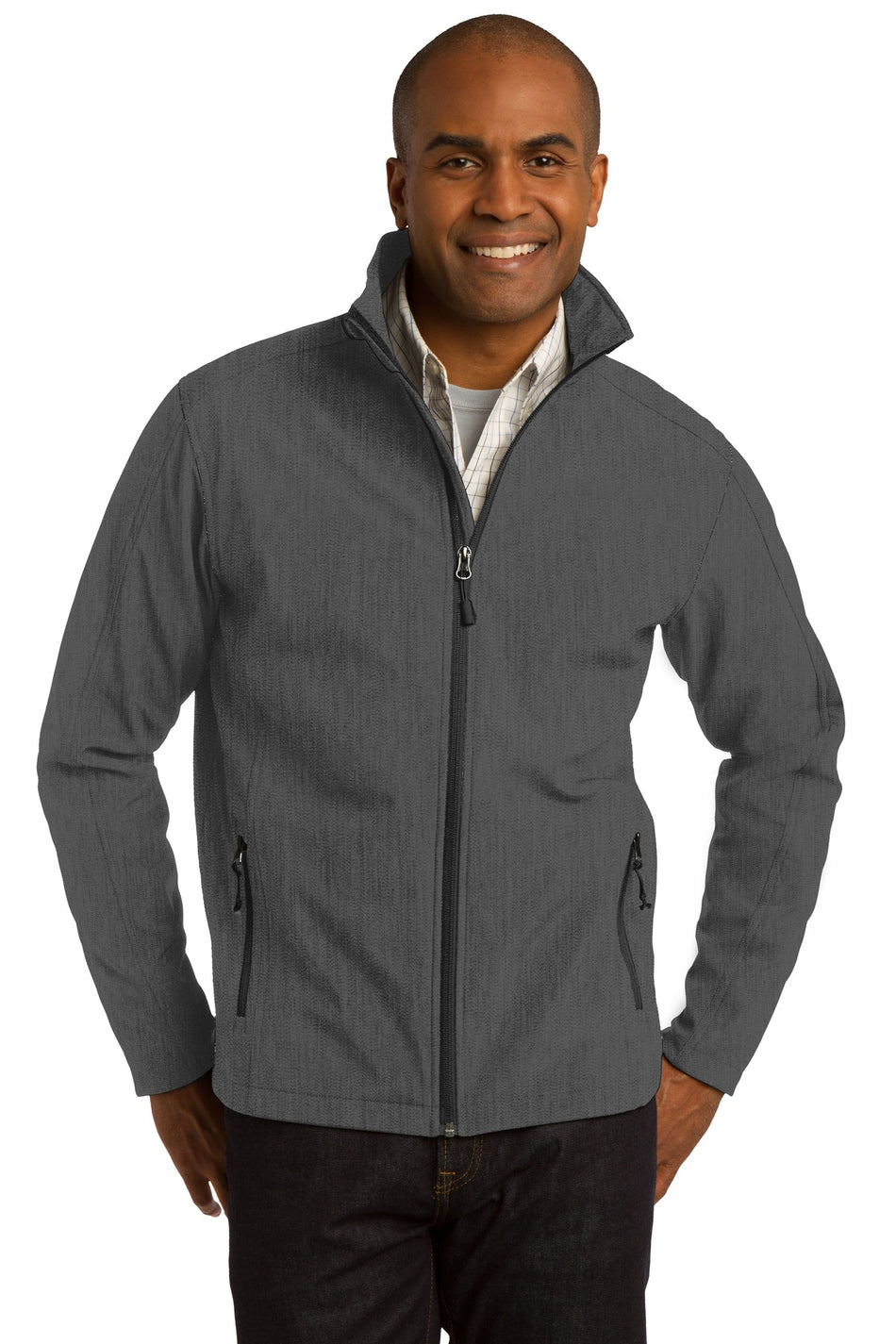 Port Authority ®  Core Soft Shell Jacket. J317 - Black Charcoal Heather - Port Authority J317