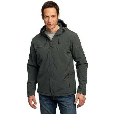 Mens Textured Hooded Soft Shell Jacket Joe's USA Mens Apparel