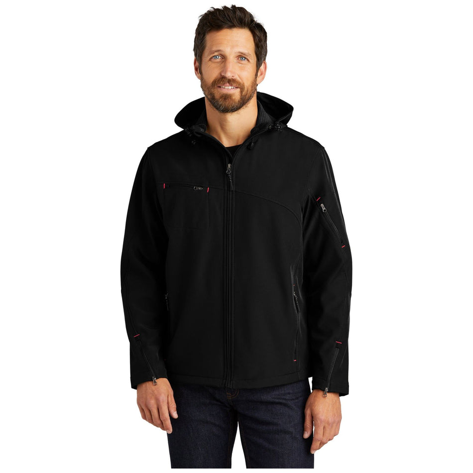 Port Authority ®  Textured Hooded Soft Shell Jacket. J706 - Port Authority J706