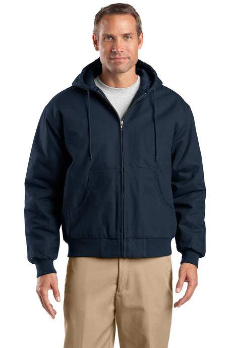 CornerStone ®  Tall Duck Cloth Hooded Work Jacket. TLJ763H - CornerStone TLJ763H
