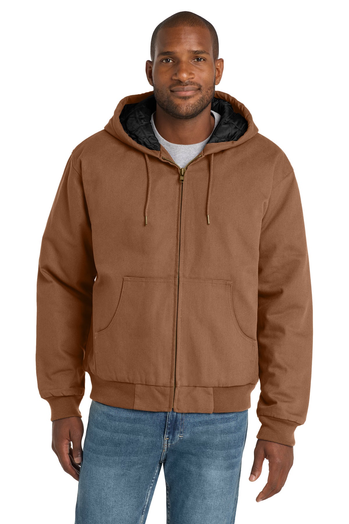 CornerStone ®  - Duck Cloth Hooded Work Jacket.  J763H - CornerStone J763H