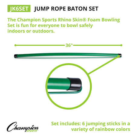 Champion Sports JUMP ROPE BATON SET