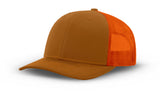 Joe's USA Original Trucker Hat JOE112 - Caramel/Blaze Orange - Main View