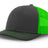 Joe's USA Original Trucker Hat JOE112 - Charcoal/Neon Green - Main View