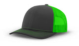 Joe's USA Original Trucker Hat JOE112 - Charcoal/Neon Green - Main View