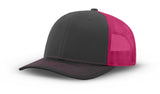 Joe's USA Original Trucker Hat JOE112 - Charcoal/Neon Pink - Main View