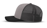 Joe's USA Original Trucker Hat JOE112 - Gray/Black/Charcoal - Angle View 2