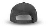 Joe's USA Original Trucker Hat JOE112 - Gray/Navy/Charcoal - Angle View 3