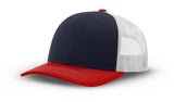 Joe's USA Original Trucker Hat JOE112 - Navy/Red/White - Main View