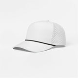 Joe's USA 5-Panel Rope Golf Hat | Water-Repellent Perforated Snapback Cap