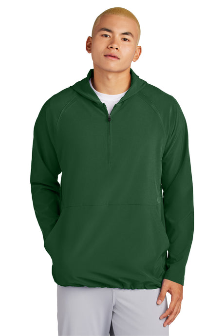 Sport-Tek ®  Repeat 1/2-Zip Long Sleeve Hooded Jacket JST488 - Sport-Tek JST488