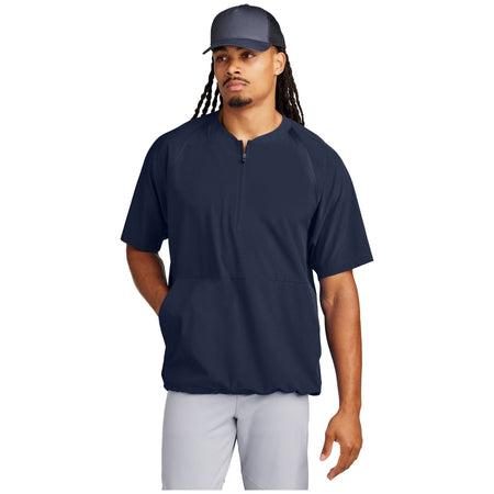 Sport-Tek ® Repeat 1/2-Zip Short Sleeve Jacket JST489 - Sport-Tek JST489 Outerwear Sport-Tek True Navy XS