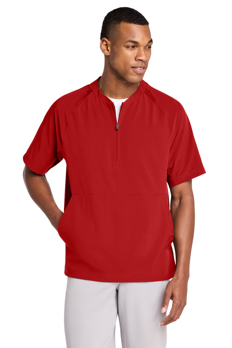 Sport-Tek JST489 Repeat 1/2-Zip Short Sleeve Jacket Wholesale Athletic Warm-Up Jackets