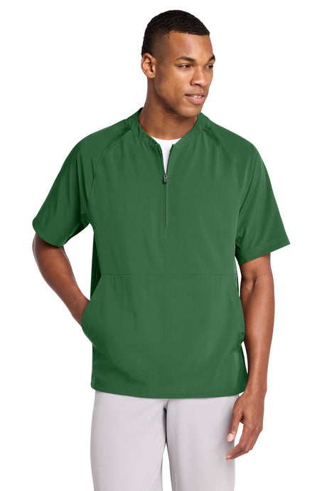 Sport-Tek JST489 Repeat 1/2-Zip Short Sleeve Jacket Wholesale Athletic Warm-Up Jackets