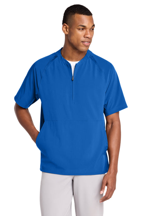 Sport-Tek JST489 Repeat 1/2-Zip Short Sleeve Jacket Wholesale Athletic Warm-Up Jackets