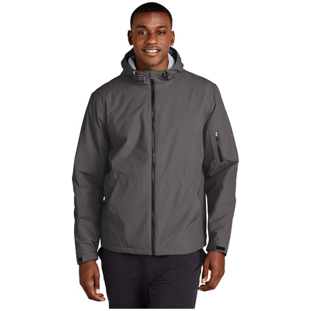 Sport-Tek ® Waterproof Insulated Jacket JST56 - Sport-Tek JST56 Outerwear Sport-Tek Graphite XS