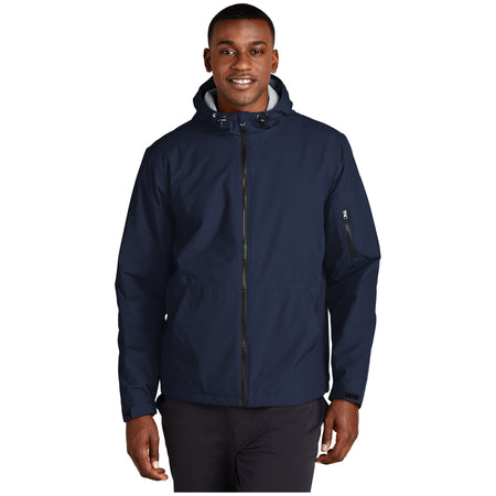 Sport-Tek ® Waterproof Insulated Jacket JST56 - Sport-Tek JST56 Outerwear Sport-Tek True Navy XS