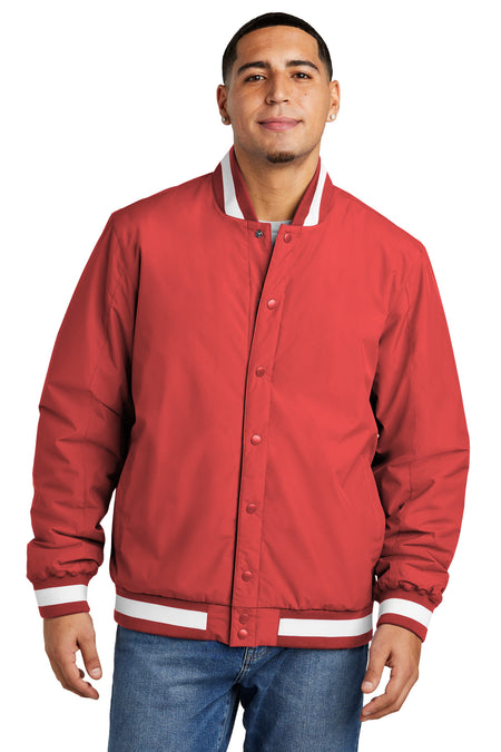 Sport-Tek ® Insulated Varsity Jacket JST58 - Sport-Tek JST58 Outerwear Sport-Tek Deep Red XS