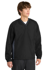 Sport-Tek JST62 Tipped V-Neck Raglan Wind Shirt