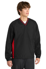 Sport-Tek ®  Tipped V-Neck Raglan Wind Shirt. JST62 - Sport-Tek JST62