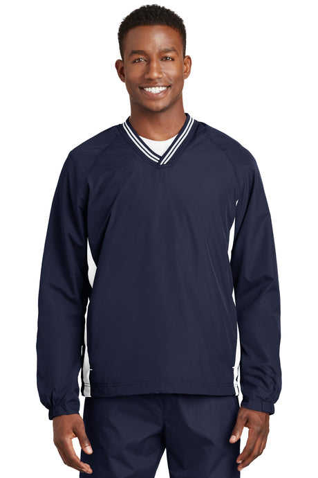 Sport-Tek ®  Tipped V-Neck Raglan Wind Shirt. JST62 - Sport-Tek JST62