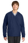 Sport-Tek JST62 Tipped V-Neck Raglan Wind Shirt