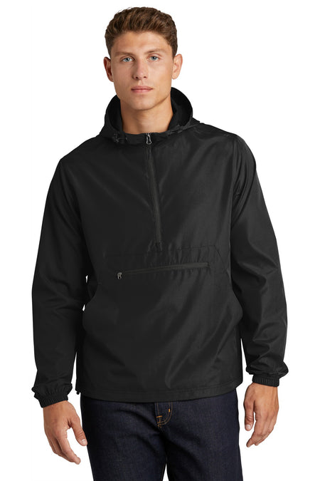 Sport-Tek ® Packable Anorak. JST66 - Sport-Tek JST66 Outerwear Sport-Tek Black XS