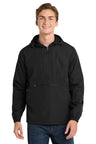 Sport-Tek JST66 Packable Anorak Lightweight Water-Resistant Windbreaker Jacket