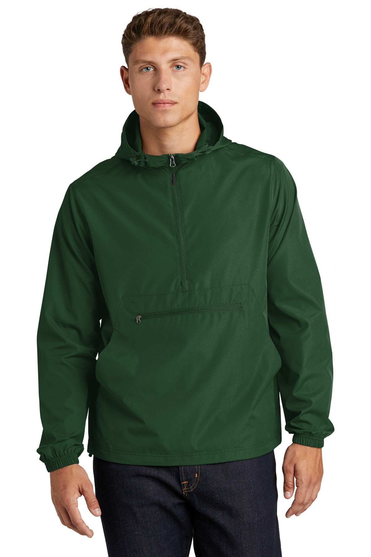 Sport-Tek ® Packable Anorak. JST66 - Sport-Tek JST66 Outerwear Sport-Tek Forest Green XS