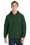 Sport-Tek JST66 Packable Anorak Lightweight Water-Resistant Windbreaker Jacket