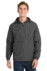 Sport-Tek JST66 Packable Anorak Lightweight Water-Resistant Windbreaker Jacket