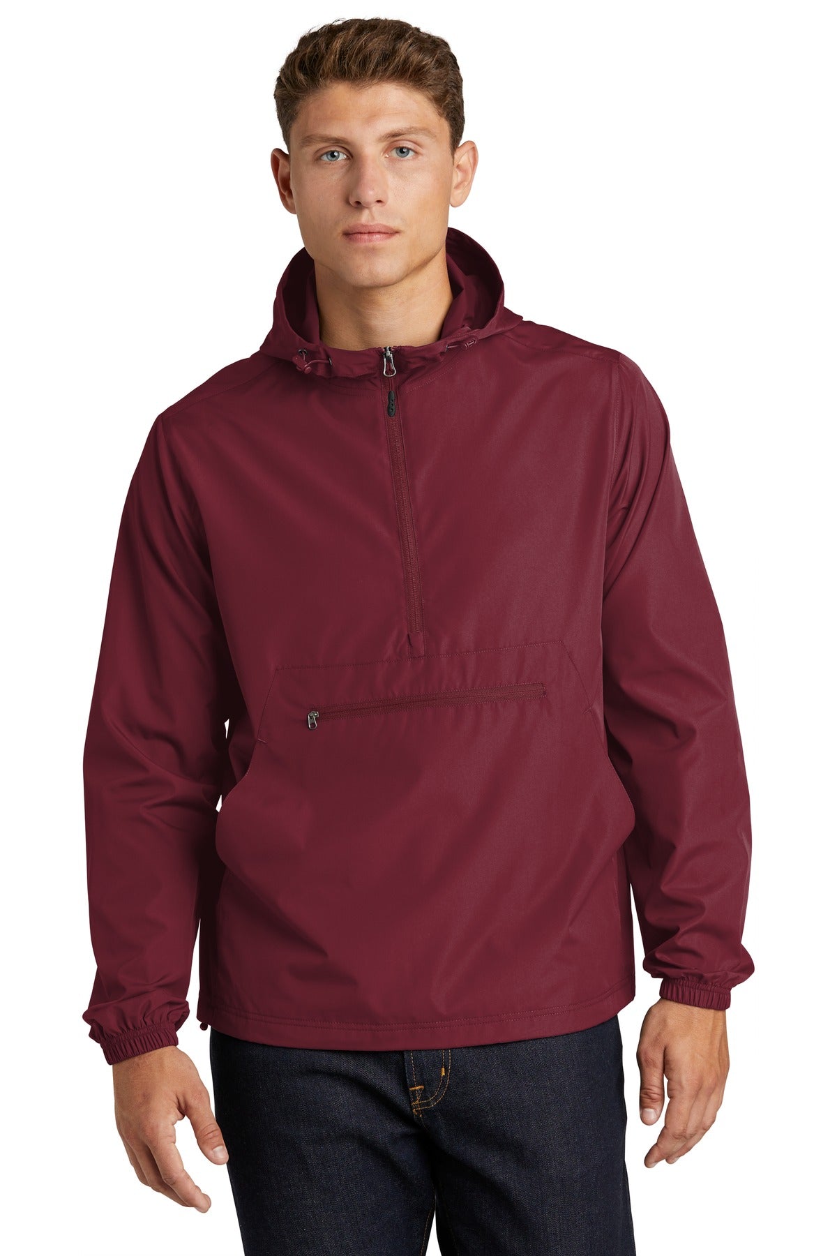 Sport-Tek ® Packable Anorak. JST66 - Sport-Tek JST66 Outerwear Sport-Tek Maroon XS