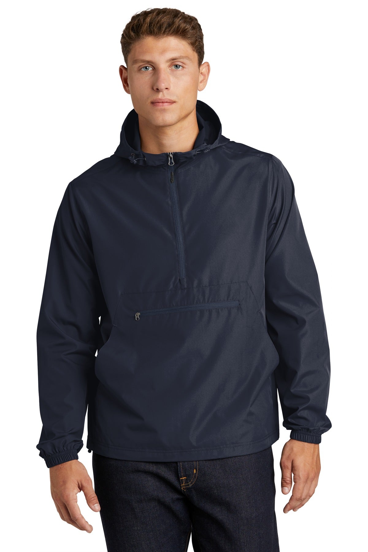 Sport-Tek ® Packable Anorak. JST66 - Sport-Tek JST66 Outerwear Sport-Tek True Navy XS