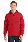 Sport-Tek JST66 Packable Anorak Lightweight Water-Resistant Windbreaker Jacket