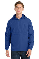 Sport-Tek JST66 Packable Anorak Lightweight Water-Resistant Windbreaker Jacket