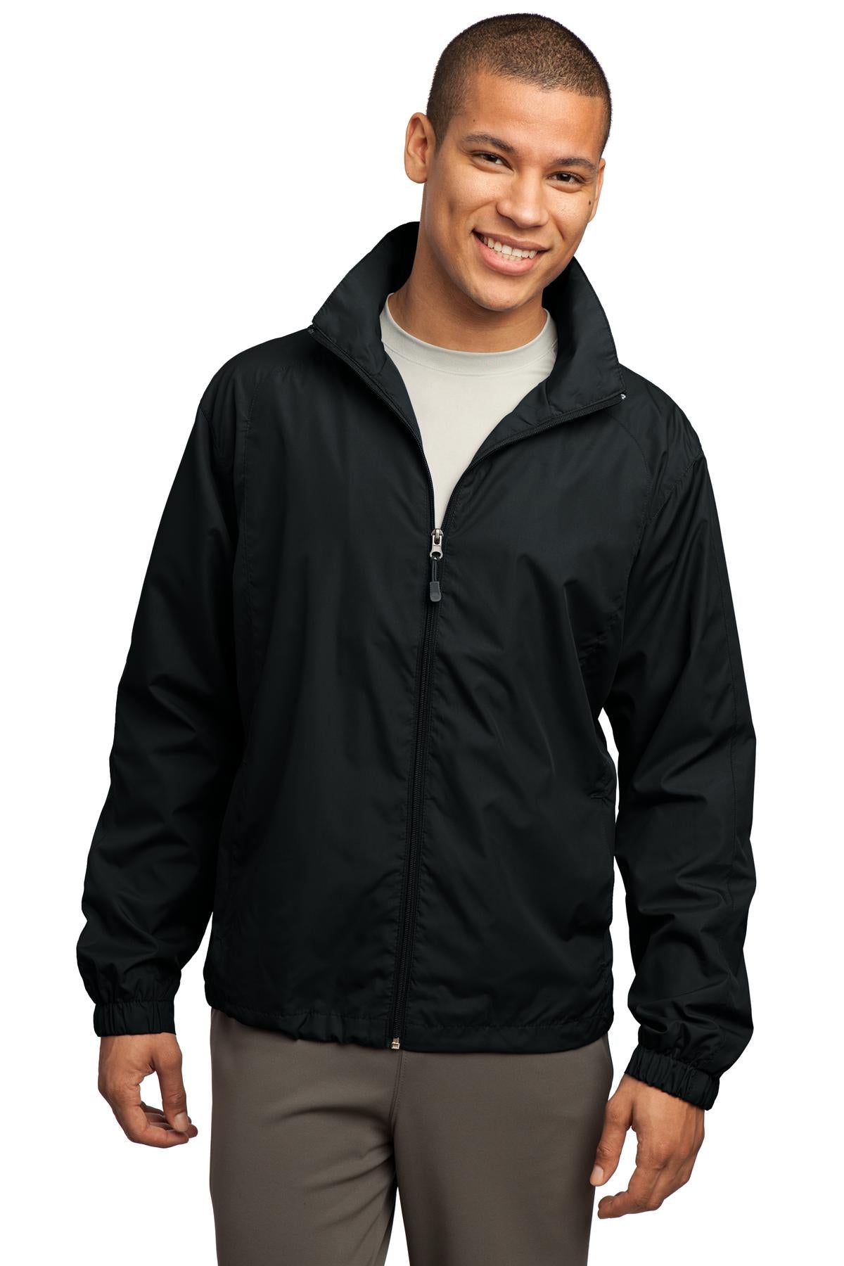 Sport-Tek ® Full-Zip Wind Jacket. JST70 - Sport-Tek JST70 Activewear Sport-Tek Black XS