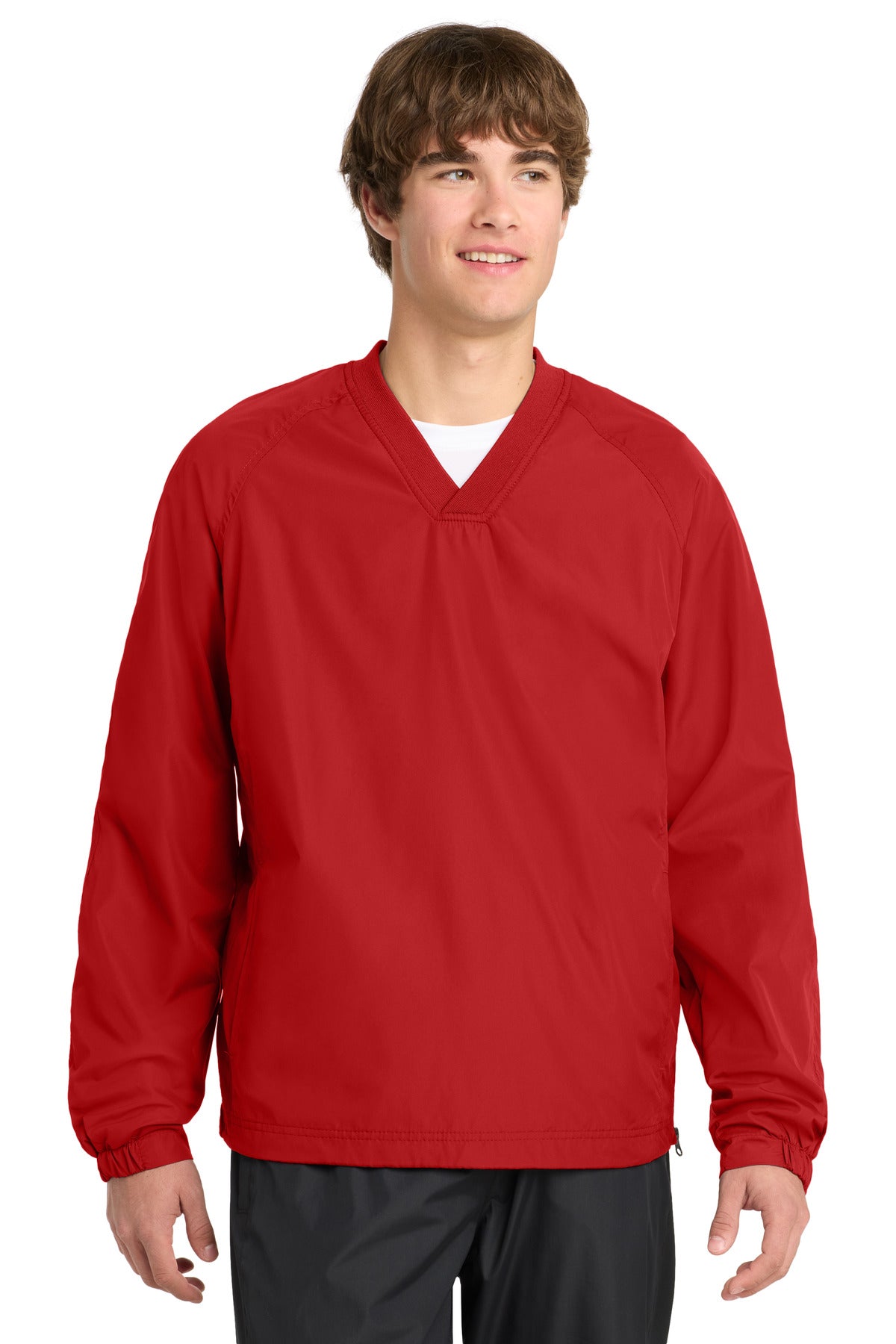 Sport-Tek JST72 V-Neck Raglan Wind Shirt