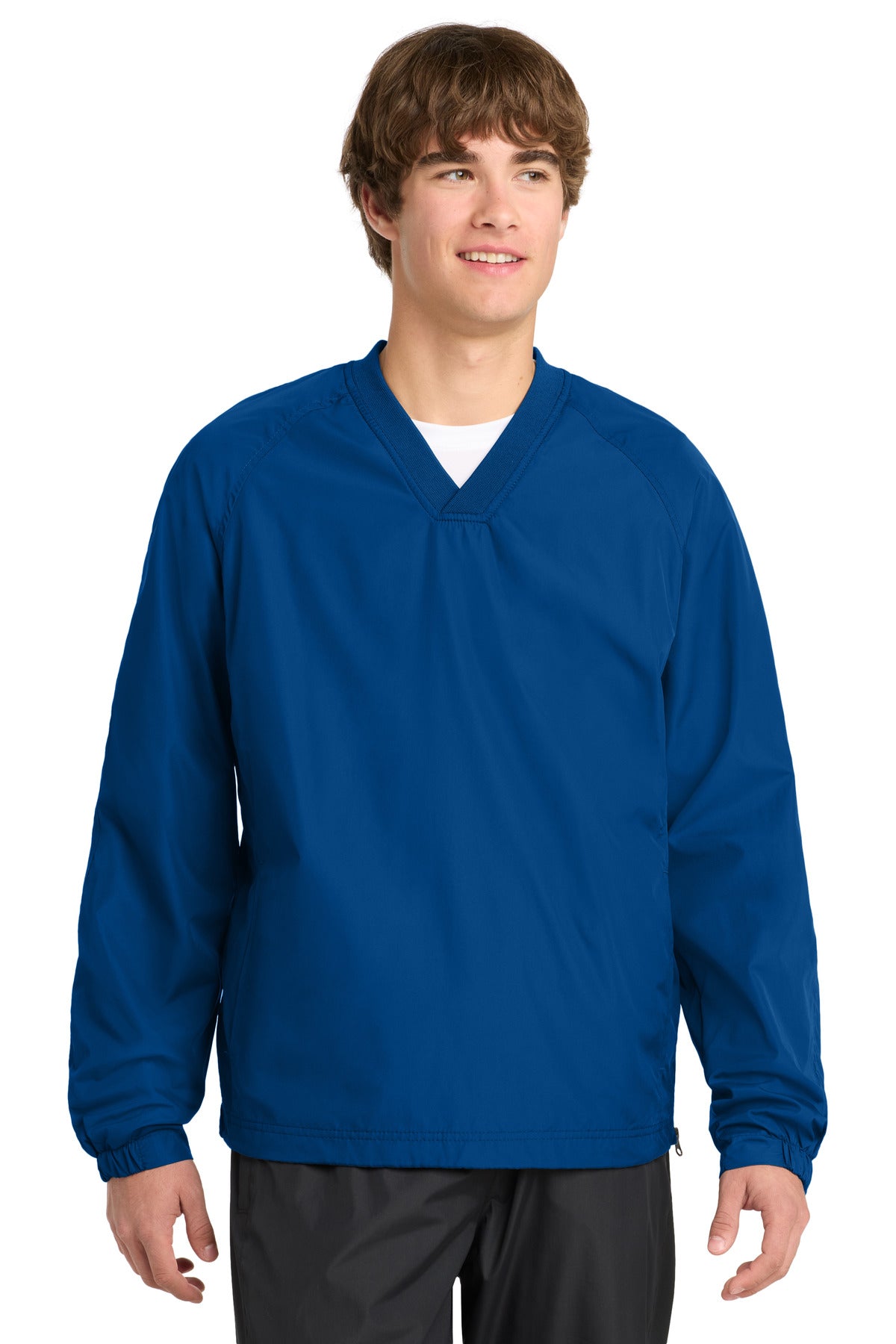 Sport-Tek JST72 V-Neck Raglan Wind Shirt