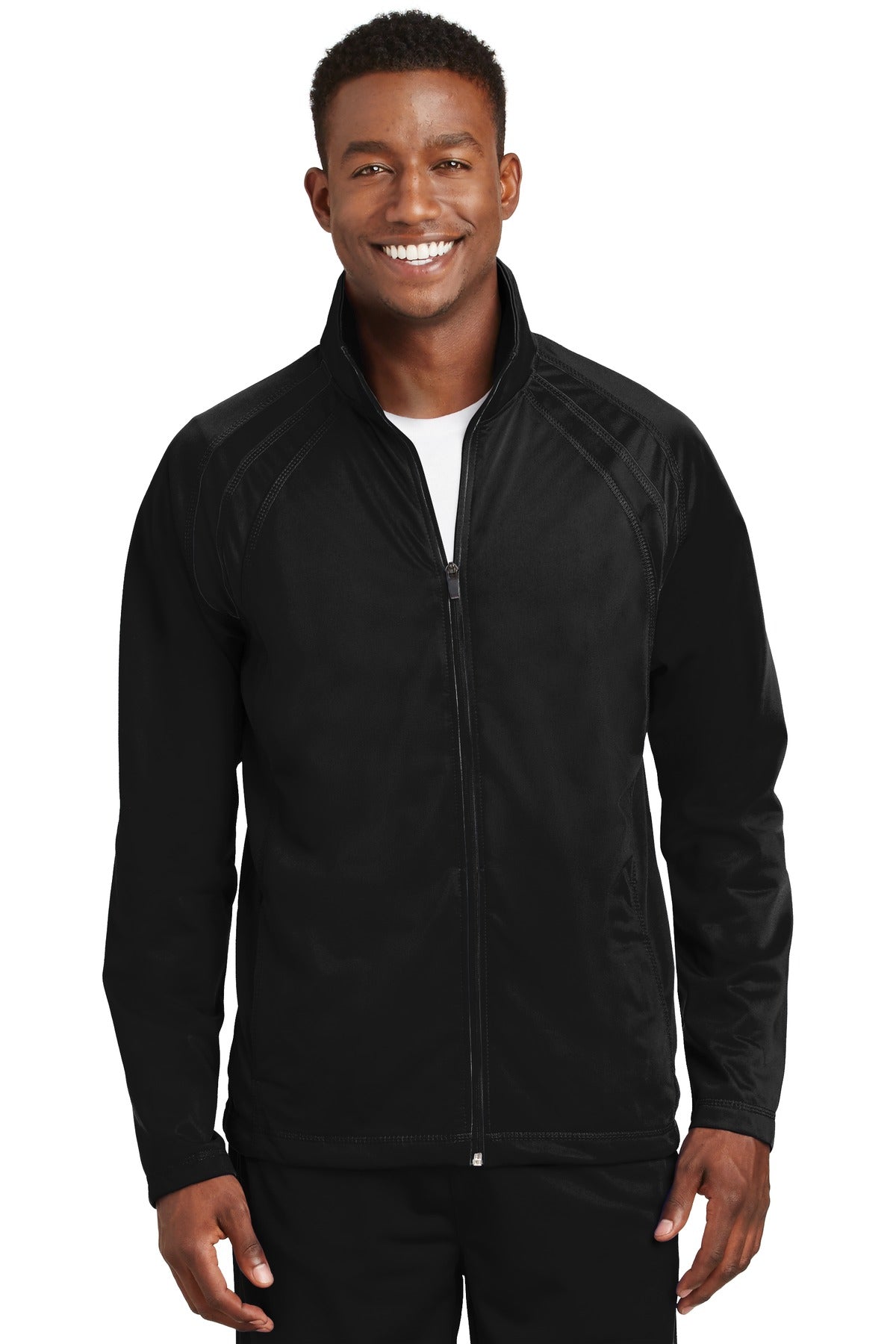 Sport-Tek ® Tricot Track Jacket. JST90 - Sport-Tek JST90 Activewear Sport-Tek Black/ Black XS