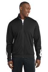 Sport-Tek  ®  Tricot Sleeve Stripe Track Jacket. JST94 - Sport-Tek JST94